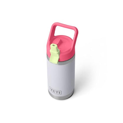 YETI Rambler Jr. 12 oz Kids Bottle, with Straw Cap - color: Mist/Pink/Grasshopper