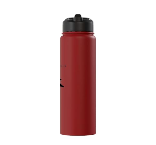 Tai Chi Instructor/Tai Chi Students/Tai Chi Posture Stainless Steel Insulated Water Bottle - color: Red