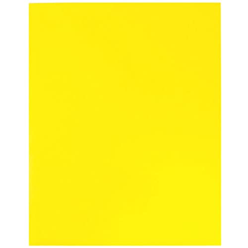JAM PAPER Laminated Two Pocket Glossy School Folders - Letter Size - High Gloss Yellow - 6/Pack - color: Yellow, size: Pack of 6 Folders