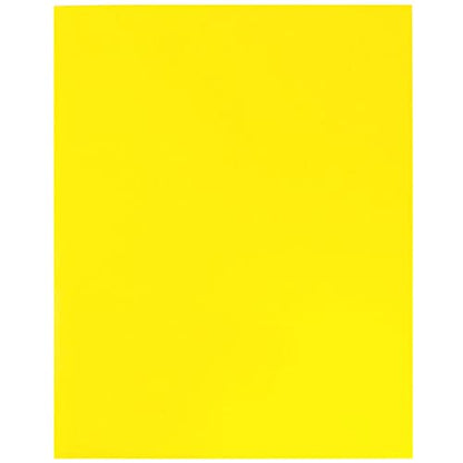 JAM PAPER Laminated Two Pocket Glossy School Folders - Letter Size - High Gloss Yellow - 6/Pack - color: Yellow, size: Pack of 6 Folders