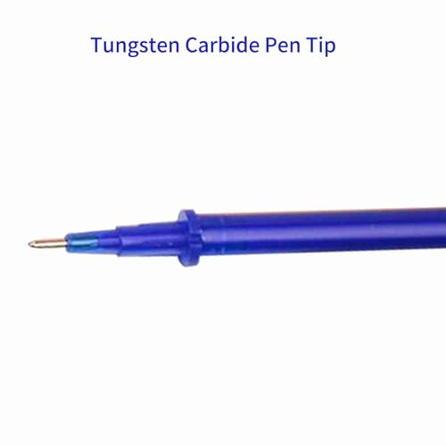 BRRNOO Erasable Pens, Pen Refills with Fine Point 0.5mm Replacement Gel Pen Refills Blue Ink Erasable Gel Ink Pens for Office School Writing (100pcs) - color: Blue, size: 100pcs