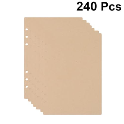SECFOU 3 Packages of A6 Loose Leaf Refill Paper for 6-ring Binder, Wear-resistant and Easy Insertion Blank Refill Paper, for Office and Travel Use