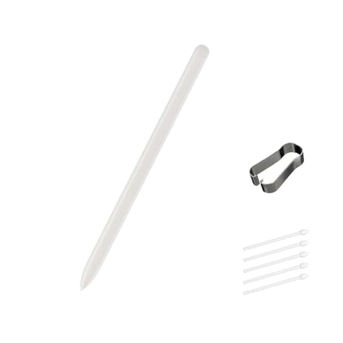 Alovexiong S Pen for Samsung Galaxy Tab S9 FE/S9 FE Plus, SM-X510, SM-X516B, SM-X610, SM-X616B, 4096 Levels of Pressure Sensitivity, Metal, Silvery - color: Silvery