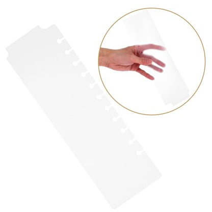 HANABASS Plastic Binder Dividers 5pcs Mini 3-Ring Notebook Index Tabs for Letter Size Loose-Leaf Organizing and Note Separation in Office and School Use