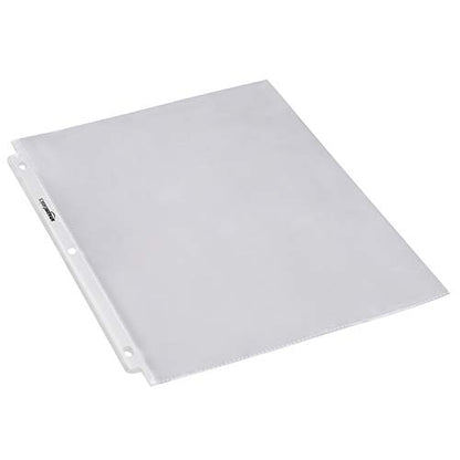Amazon Basics Heavy Duty Sheet Protectors for 3 Ring Binder, Top Loading, 8.5 x 11 inch Letter Size, Clear, 100-Pack - size: 100 Pack, style: Clear Finish
