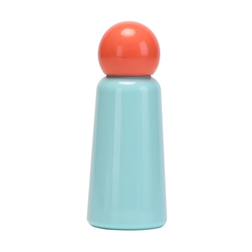 350ML/12oz Creative and Cute Stainless Steel Insulated Cup, Student Portable Outdoor Sports Water Bottle - Orange Blue Edition - 350ML - color: Orange Blue Style