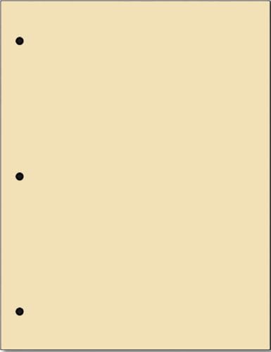 Copy Printing and Writing Colored Paper, 20 Pound - 75 Gsm, 3 Hole Punch, 500 Sheets per Ream. (Tan) - color: Tan
