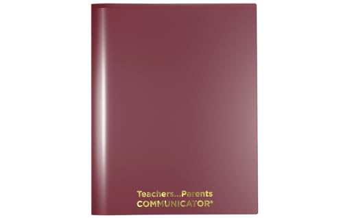Nicky's Folders® English Communicator, Parent-Teacher Folder, Patented Tear-Resistant Flexible Plastic 2 Inside Pockets, 2 Exterior Sleeves, Letter Size Paper, Single Color(24 Pack) (Metallic Maroon) - color: Metallic Maroon