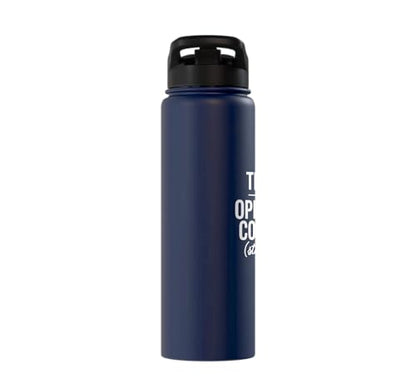 Tears of My Opposing Counsel Funny Lawyer Graduate Stainless Steel Insulated Water Bottle - color: Navy Blue