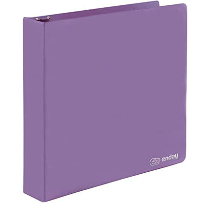 Enday 2 Inch 3 Ring Binder, Purple Heavy Duty Three Ring Binder, 480 Sheets Capacity - 2 Inch Binder for Home School and Office. - color: Purple, size: 2-Inch