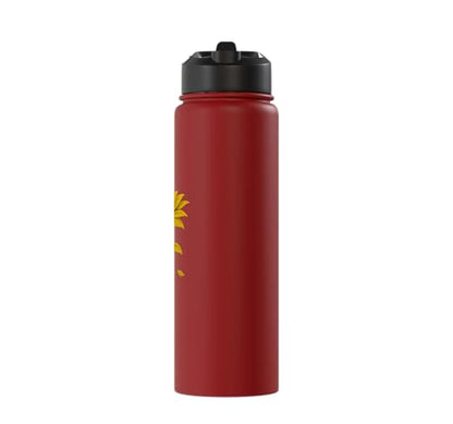 Occupational Therapy Sunflower OTA Occupational Therapist Stainless Steel Insulated Water Bottle - color: Red