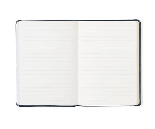 Lined Journal Notebook 4 x 5.6 in (A6), 160 Pages, PU Leather Hardcover, 100gsm Thick Paper, Compact Notebook for Notes, Daily Writing & Travel, Planning Card Included (2025)(Light Steel Blue) - color: Light Steel Blue, size: A6（2025）