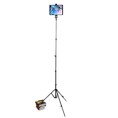 Socialite Elevate Reverse Leg Heavy Duty Light Stand/Tripod, Includes Universal Tablet & Phone Mount for iPad & Smartphone, Perfect for Travel and All Photography, Video. Adjusts 18.9" to 8 feet