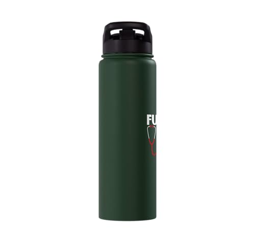 Future RN Nurse Nursing Student Registered Nurse In Training Stainless Steel Insulated Water Bottle - color: Dark Green