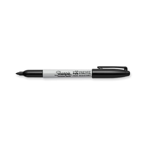 Sharpie Extreme Permanent Markers, Fine Point, Black, 12 Count - Fade Resistant - size: 1 Count (Pack of 12)