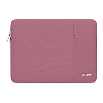 MOSISO Laptop Case 13.3 inch, 13-13.3 inch Laptop Sleeve Compatible with MacBook Air/Pro 13/Pro 14 M5 M4 M3 M2 M1, HP Dell ASUS Lenovo,Polyester Vertical Computer Sleeve Bag with Pocket, Dusty Rose - color: Dusty Rose, size: 13.3 inch