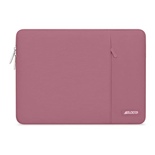 MOSISO Laptop Case 13.3 inch, 13-13.3 inch Laptop Sleeve Compatible with MacBook Air/Pro 13/Pro 14 M5 M4 M3 M2 M1, HP Dell ASUS Lenovo,Polyester Vertical Computer Sleeve Bag with Pocket, Dusty Rose - color: Dusty Rose, size: 13.3 inch