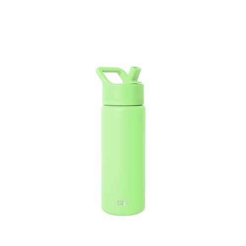 Simple Modern Kids Summit Water Bottle with Straw Lid | Vacuum Insulated Stainless Steel | Leak Proof BPA-Free Cup for School | 18oz, Baja - color: -Baja, style: 18oz