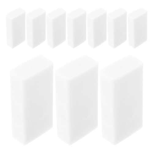 ERINGOGO 20pcs White Pencil Erasers, Soft Rectangular PVC Erasers for Drawing, Sketching, and Painting Supplies, Student Art and School Use