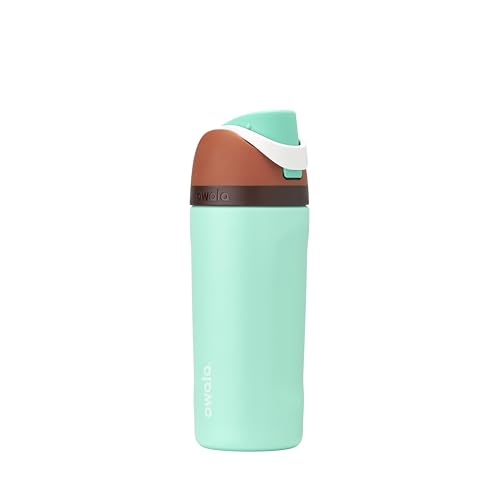 Owala Kids FreeSip Insulated Stainless Steel Water Bottle with Straw, BPA-Free Sports Water Bottle, Great for Travel, 16 oz, Mint Chocolate - color: Mint Chocolate Chip, size: 16 Ounces