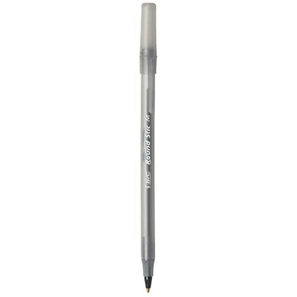 BIC Round Stic Xtra Life Ballpoint Pen, Ultra Long Lasting and Consistent Ink Flow, 60-Count in Black Ink - color: Black, size: 60 Count (Pack of 1)