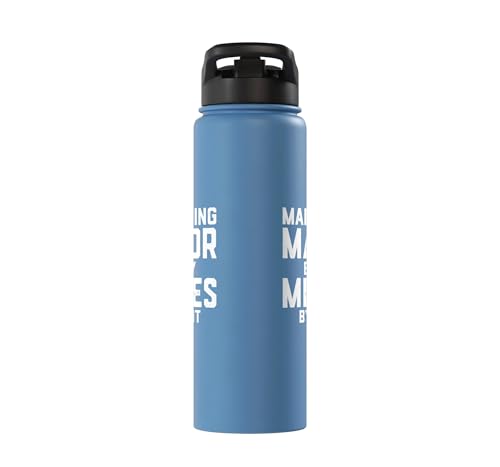 Marketing Major By Day Memes By Night Marketer Joke Student Stainless Steel Insulated Water Bottle - color: Light Blue