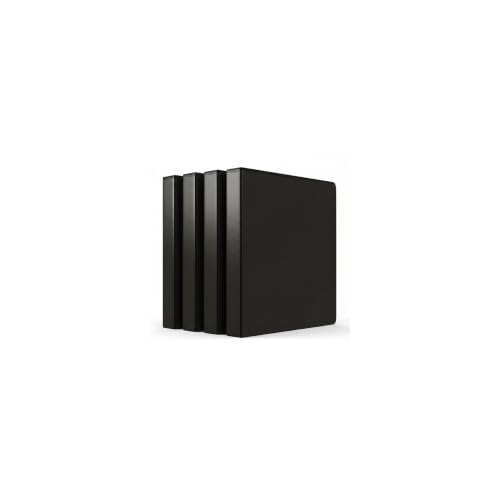 Staples 1/2" 3-Ring View Binder, Black, 4/Pack - color: Black, size: 4 Pack, style: 0.5'' Inch