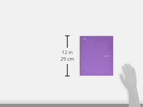 Five Star Spiral Notebook + Study App, 1 Subject, Graph Ruled Paper, 8-1/2" x 11", 100 Sheets, Fights Ink Bleed, Water Resistant Cover, Amethyst Purple (620000CF1) - color: Purple, size: Pack of 1