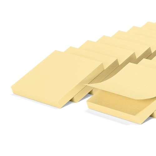 Staples Sticky Notes, 3" x 3", Yellow, Recycled Paper, 1800 Sheets – Eco‑Friendly Self‑Stick Notes for Home, School & Office - size: 3'' x 3'', style: 18 Pack