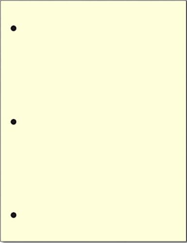 Copy Printing and Writing Colored Paper, 20 Pound - 75 Gsm, 3 Hole Punch, 500 Sheets per Ream. (Ivory) - color: Ivory