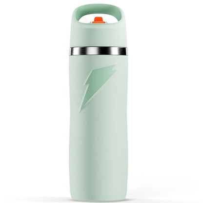 Gatorade 'Overtime' 22oz Stainless Steel Water Bottle, Straw Cap, Sage - color: Sage, size: 22 Ounces, style: Straw Cap