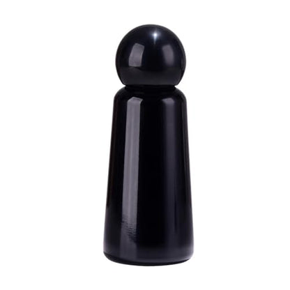 350ML/12oz Creative Cute Stainless Steel Insulated Cup, Student Portable Outdoor Sports Water Bottle - Black - 350ML - color: Black
