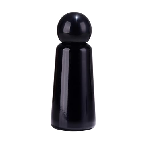 350ML/12oz Creative Cute Stainless Steel Insulated Cup, Student Portable Outdoor Sports Water Bottle - Black - 350ML - color: Black