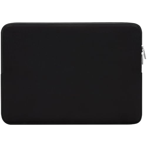 RAINYEAR 13 Inch Laptop Sleeve Compatible with 13.3" MacBook Air/Pro M1 M2 M3 M4 M5 A3449 A3240 A3113 A2681 A2338 Carrying Computer Bag Protective Cover Case (Black) - color: Black, size: 13"