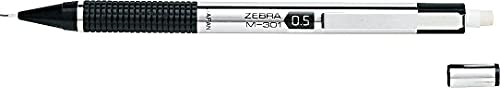 Zebra Pen M-301 Stainless Steel Mechanical Pencils, 0.5mm Fine Point HB Lead Pencil, 6 Pack with 15 Bonus Eraser Refills