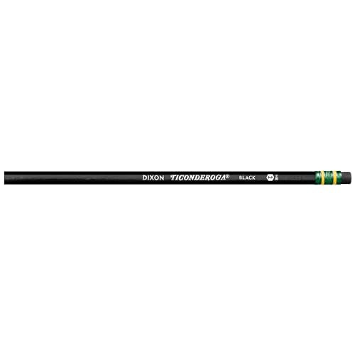 Ticonderoga Wood-Cased Pencils, Unsharpened, #2 HB Soft, Black, 12 Count - size: 12 Count (Pack of 1)