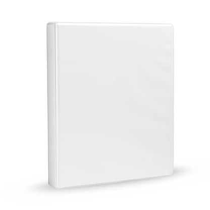Amazon Basics 3-Ring Binder, 1-Inch, Customizable, with Pockets for Organization, White, 1-Pack - size: 1-Pack