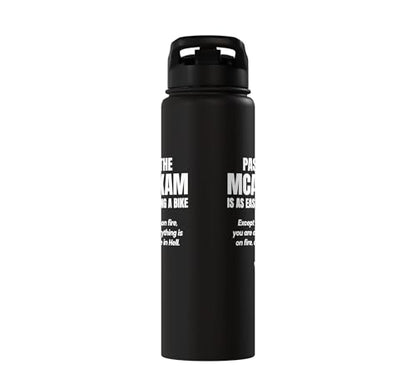 MCAT exam funny pre medical student Stainless Steel Insulated Water Bottle - color: Black