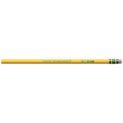 Ticonderoga Wood-Cased Pencils, Unsharpened, 2 HB Soft, Yellow, 24 Count - size: 24 Count (Pack of 1), style: Pack