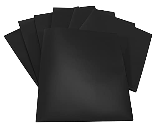 School Smart 2-Pocket Poly Folders, Black, Pack of 25 - color: Black, style: No Fasteners
