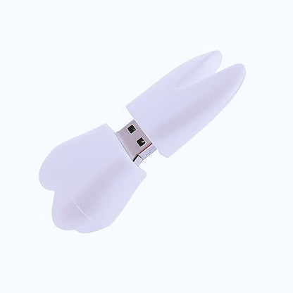 128GB Cartoon Lovely Tooth USB Flash Drive Pendrive Cute Novelty Memory Stick - color: Tooth, size: 128GB