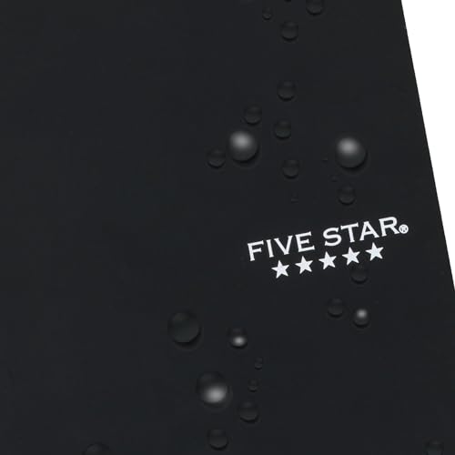 Five Star Spiral Notebook, 2 Subject, College Ruled Paper, 6" x 9-1/2", 80 Sheets, Fights Ink Bleed, Water Resistant Cover, Black (840029AA2-ECM), (Pack of 12) - color: Black, size: Pack of 12