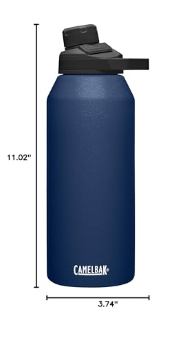 CamelBak Chute Mag Vacuum Insulated Stainless Steel Water Bottle, Magnetic Leak‑Resistant Cap for Everyday Hydration - color: Navy, size: 40 Ounces