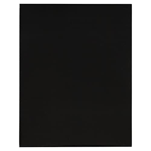 JAM PAPER Laminated Two Pocket Glossy School Folders - Letter Size - High Gloss Black - 6/Pack - color: Black, size: Pack of 6 Folders