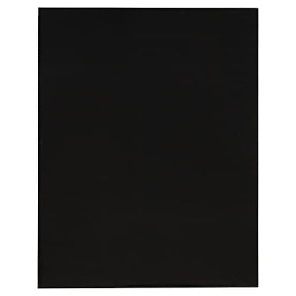 JAM PAPER Laminated Two Pocket Glossy School Folders - Letter Size - High Gloss Black - 6/Pack - color: Black, size: Pack of 6 Folders