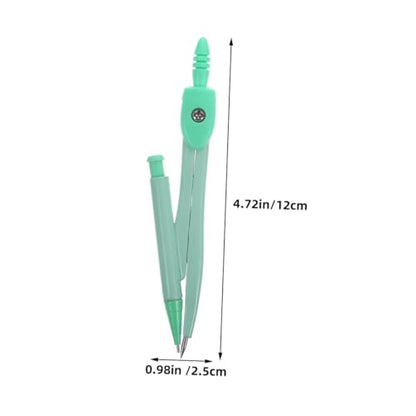 3 Sets Metal Math Compasses for Students Geometry Circle Drawing Tools with Non-Slip Handle Hard Tip for Precise Drafting and Art Design Stationery Kit