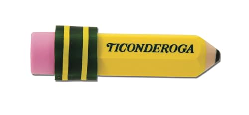 TICONDEROGA Erasers, Pencil Shaped, Yellow (38936) (Pack of 432) - size: 432 Count (Pack of 12), style: Yellow, 36 Count