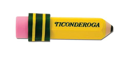 TICONDEROGA Erasers, Pencil Shaped, Yellow (38936) (Pack of 432) - size: 432 Count (Pack of 12), style: Yellow, 36 Count