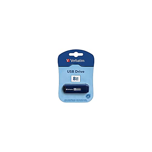 Verbatim 8GB USB 2.0 Flash Drive - Cap-Less & Universally Compatible - Blue - size: 8 GB