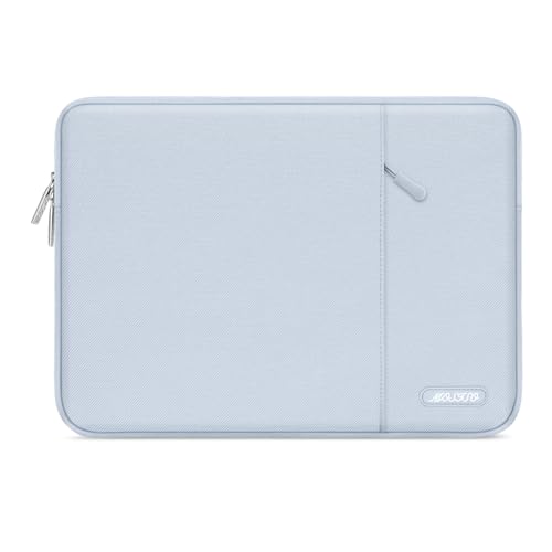 MOSISO Laptop Case 13.3 inch, 13-13.3 inch Laptop Sleeve Compatible with MacBook Air/Pro 13/Pro 14 M5 M4 M3 M2 M1, HP Dell ASUS Lenovo,Polyester Vertical Computer Sleeve Bag with Pocket, Baby Blue - color: Baby Blue, size: 13.3 inch